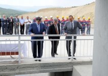 Azerbaijani President inspects construction of Valvalachay-Takhtakorpu channel`s first section (PHOTO)